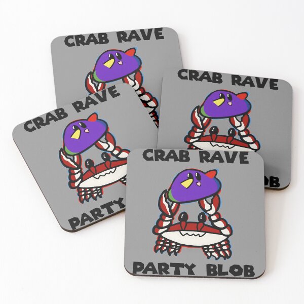 Item preview, Crab Rave Party Blob Meme Mash Grey designed and sold by lucampelli.