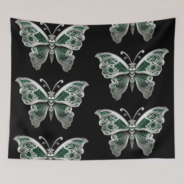 Item preview, silver butterfly, celtic ornament designed and sold by PRYMULLART.
