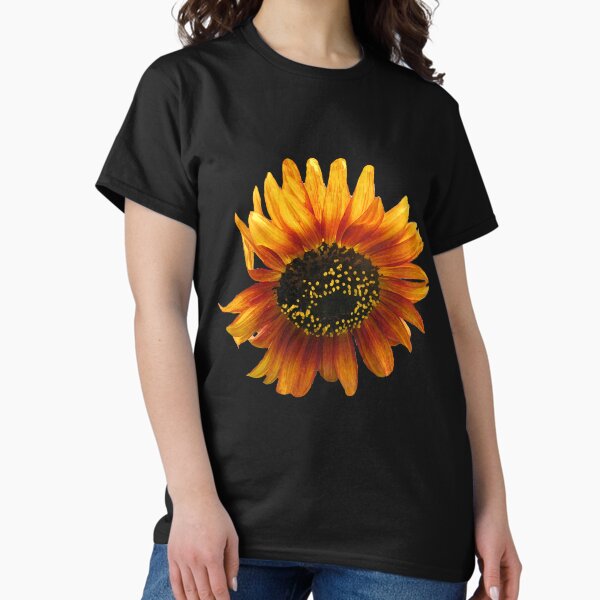 Giant Orange Sunflower in Bloom Classic T-Shirt