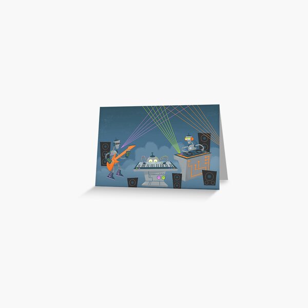 Daft Bots Greeting Card