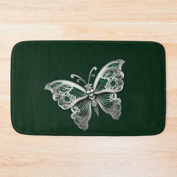Item preview, green and silver butterfly, celtic ornament, viking motif designed and sold by PRYMULLART.