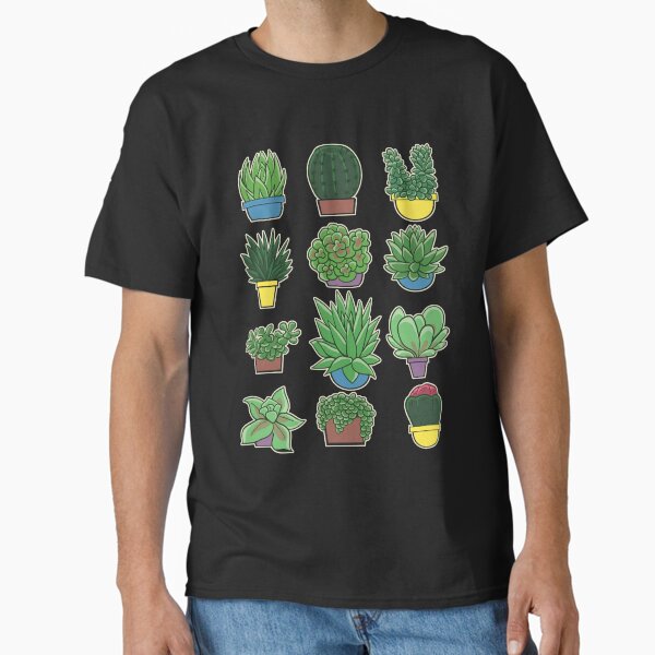 Succulents Cacti Garden Pots Classic T-Shirt