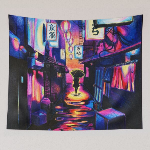 Artikelvorschau, Rainy Alley Tokio Stift entworfen und verkauft von I-Am-Daley.