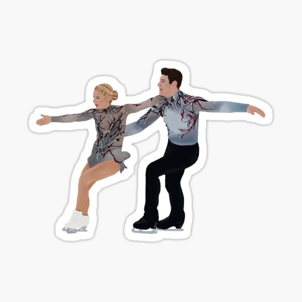Item preview, Alexa Knierim & Brandon Frazier Sticker | Figure Skating Sticker designed and sold by fskatingprints.