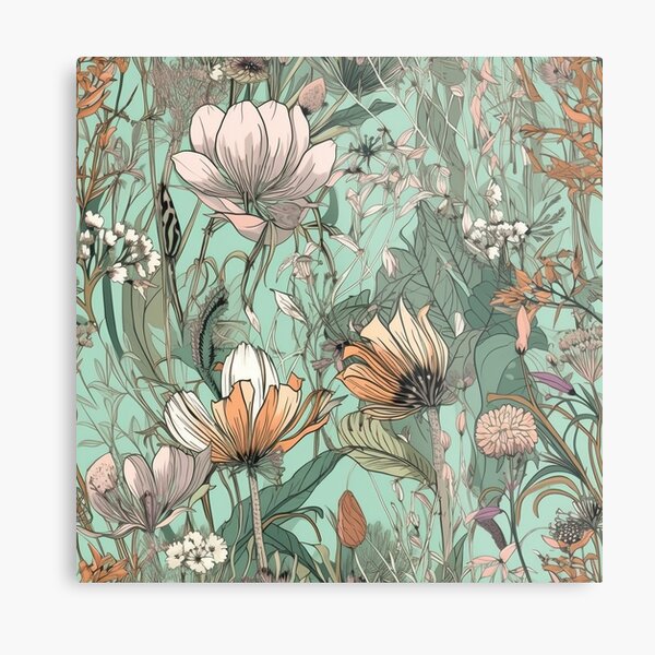 Item preview, Pretty Spring Flower Garden as illustrated wildflowers in the Early Summer Bloom designed and sold by EmilyFNM3D.