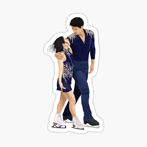 Item preview, Riku Miura Ryuichi Kihara Sticker | Figure Skating Sticker designed and sold by fskatingprints.