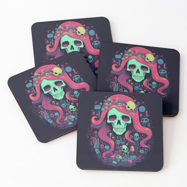 Item preview, Colorful Psychedelic Skulls designed and sold by Spiralysis.