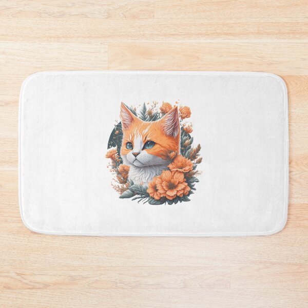 Item preview, Blossom Paws: Delightful Cartoon Kitten in Pink Hues designed and sold by hudaG.