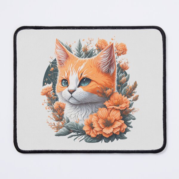 Item preview, Blossom Paws: Delightful Cartoon Kitten in Pink Hues designed and sold by hudaG.