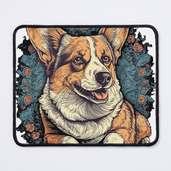 Item preview, Hand-Drawn Vintage Corgi masterpiece - Whimsical Welsh Breed Treasures for Cute & Funny Corgi Lovers! designed and sold by DooodleGod.