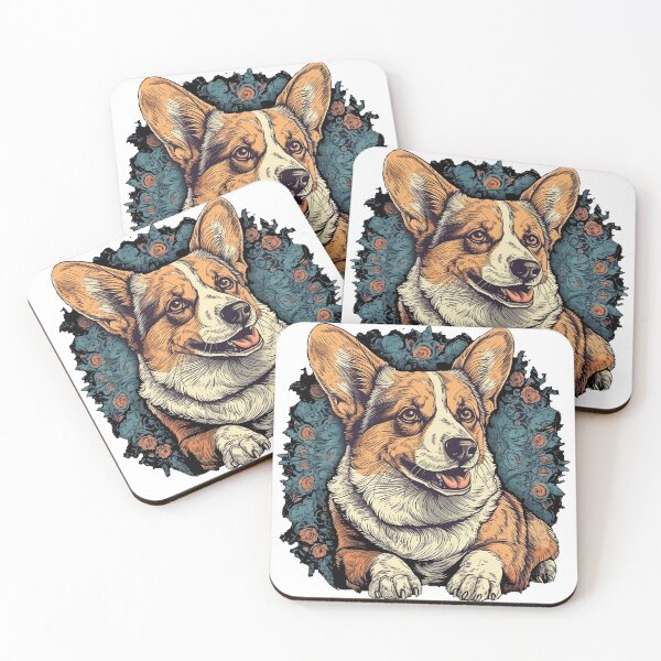 Item preview, Hand-Drawn Vintage Corgi masterpiece - Whimsical Welsh Breed Treasures for Cute & Funny Corgi Lovers! designed and sold by DooodleGod.