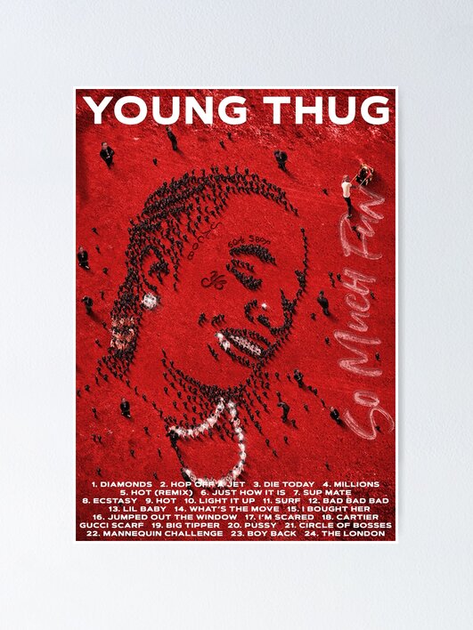 【額縁付き】 so much fun / young thug A2ポスター fposter,x_small,wall_texture,