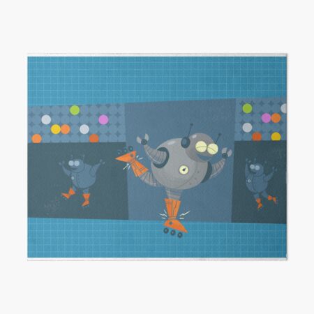Shock-Absorbing Roller Skates Art Board Print