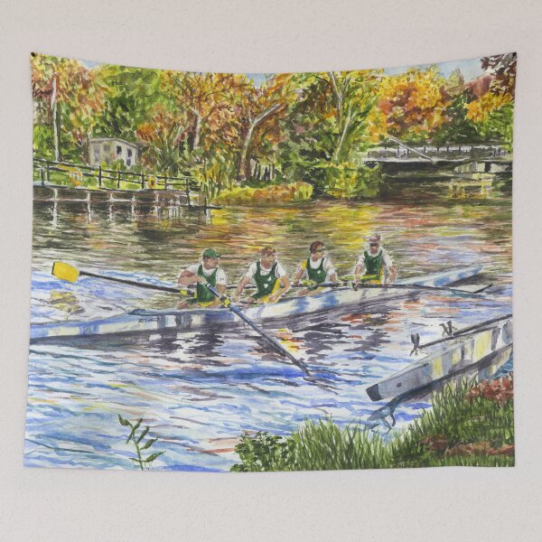 Item preview, Autumn Heads at Northwich Rowing Club on the River Weaver in Cheshire designed and sold by LymphomaLass.