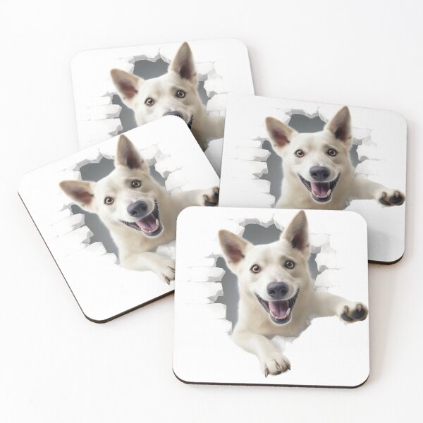 Item preview, German Sheppard Jumping Through a Hole in the Wall designed and sold by Papel.