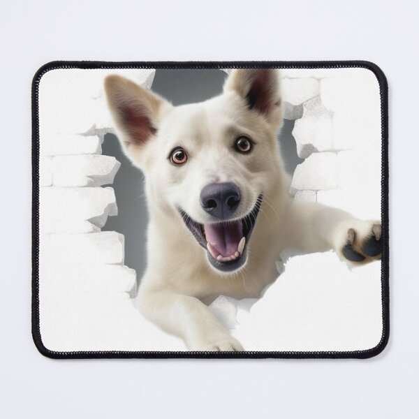 Item preview, German Sheppard Jumping Through a Hole in the Wall designed and sold by Papel.