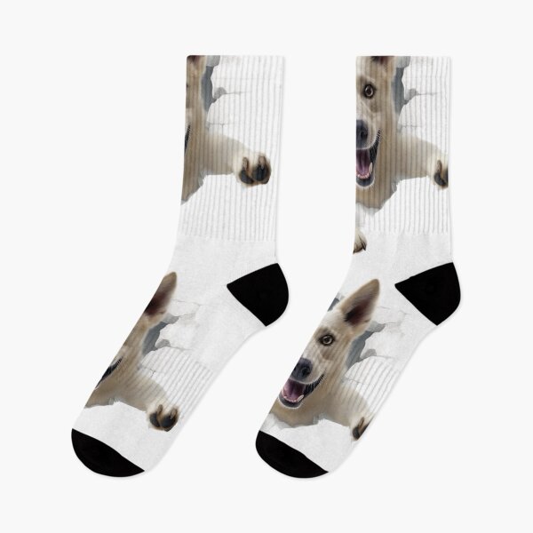 Item preview, German Sheppard Jumping Through a Hole in the Wall designed and sold by Papel.