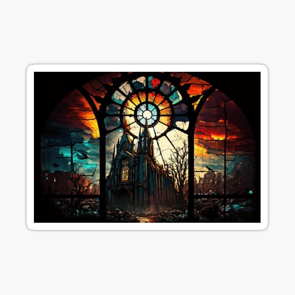 Diablo Stained Glass Tristram Cathedral Sticker