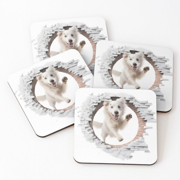 Item preview, German Sheppard Jumping Through a Hole in the Wall designed and sold by Papel.