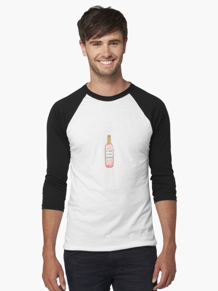 Thumbnail 1 von 3, Baseballshirt mit 3/4-Arm, Wein Uhr irgendwo designt und verkauft von redwoodandvine.