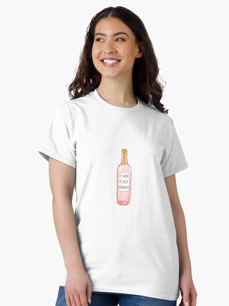 Thumbnail 2 von 7, Classic T-Shirt, Wein Uhr irgendwo designt und verkauft von redwoodandvine.