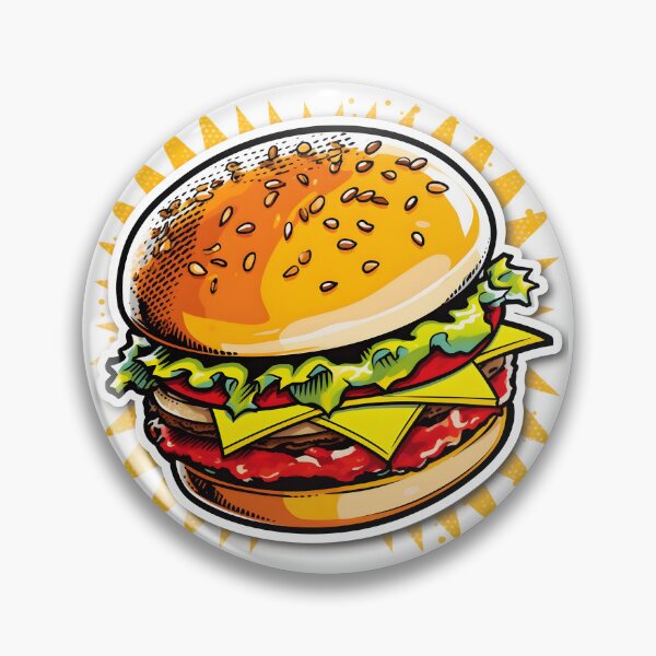 Item preview, Burger Delight - Tasty Burger Sticker designed and sold by UrsaStick.