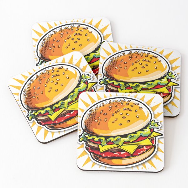Item preview, Burger Delight - Tasty Burger Sticker designed and sold by UrsaStick.