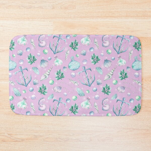 Item preview, Mermaid / sea witch aesthetic pattern /pink background designed and sold by Carrot Faery Art.