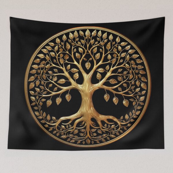 Item preview, Gold Tree Of Life Mandala Sacred Nature designed and sold by trajeado14.
