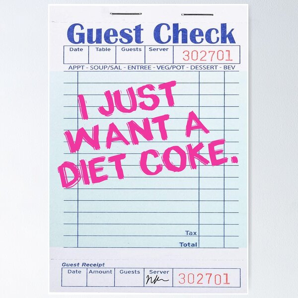 Item preview, DIET PLS - GUEST CHECK NIKKIRAYE designed and sold by nicolekap29.