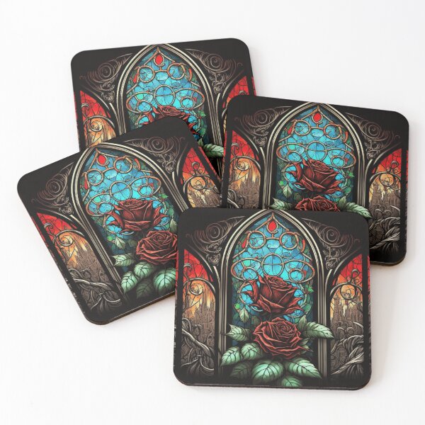 Item preview, Stained Glass Roses designed and sold by Nightarcade.