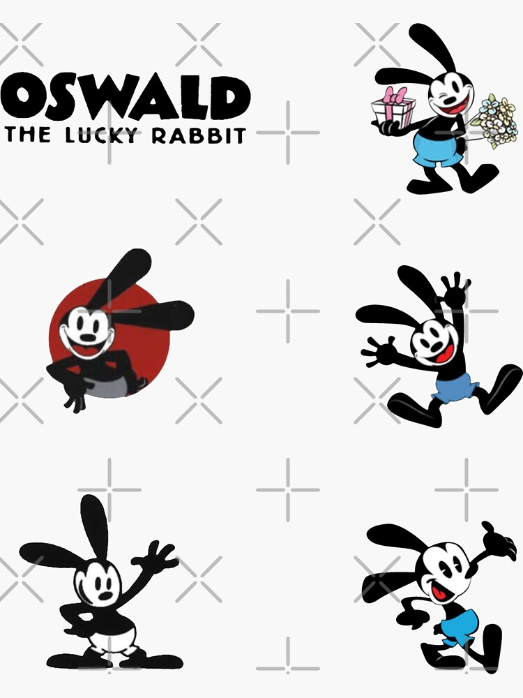 "Oswald The Lucky Rabbit" Sticker for Sale by GodOrca | Redbubble