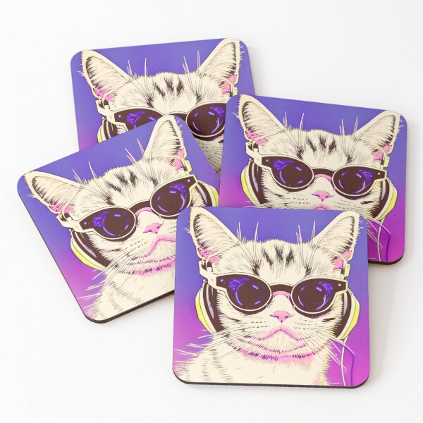 Item preview, stylish retro kitty designed and sold by Florencia Castillo.