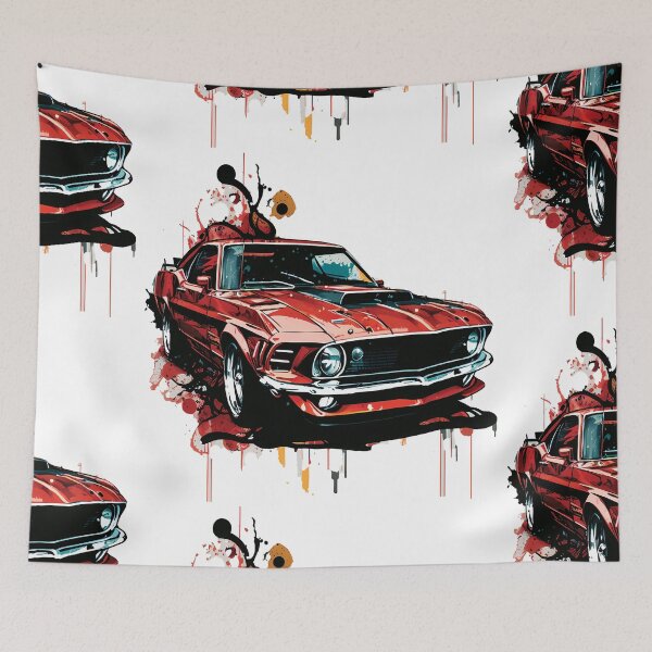 Item preview, Distinctive Car, V8 Engine, 1969 designed and sold by MVDigitalArt.