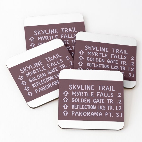 Item preview, Skyline Trail Hiking Sign designed and sold by Mountain Bound Designs.