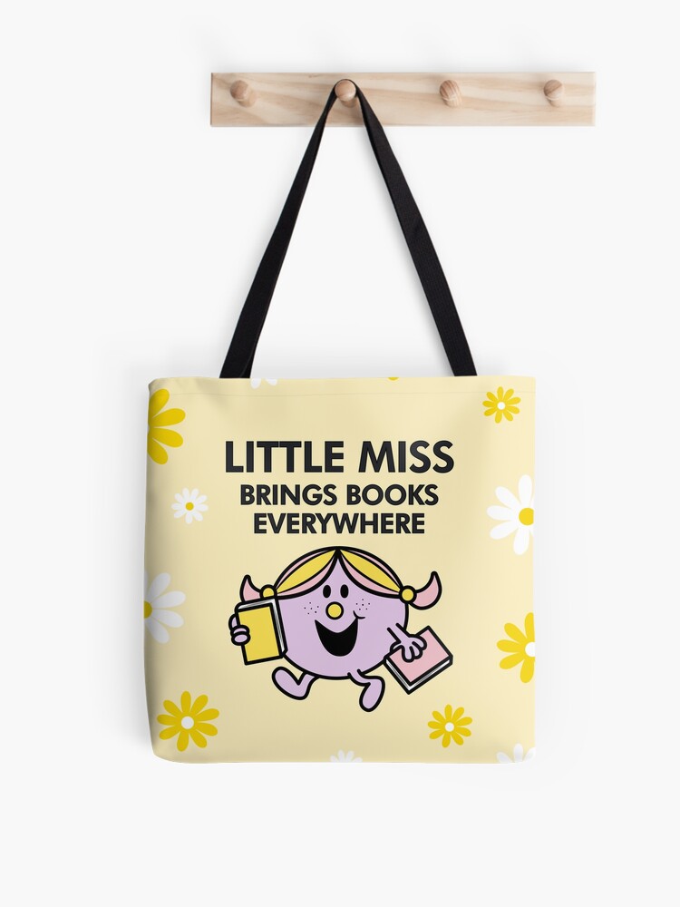 Tote Bag, little miss brings books everywhere designed and sold by indiebookster