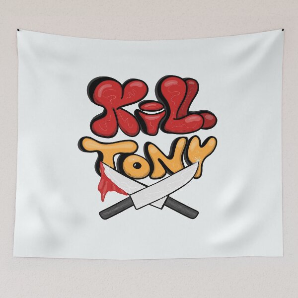Item preview, Kill Tony Podcast Bubble Letter Logo With Knives designed and sold by Kill Tony Fan Designs.