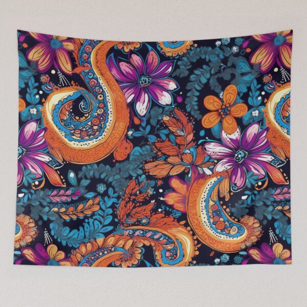 Item preview, Boho Paisley Dreams: A Spirited Paisley Pattern designed and sold by SpicyGraphicArt.