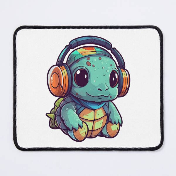 Item preview, Cute Turtle Wearing Headphones designed and sold by SharpCookie.
