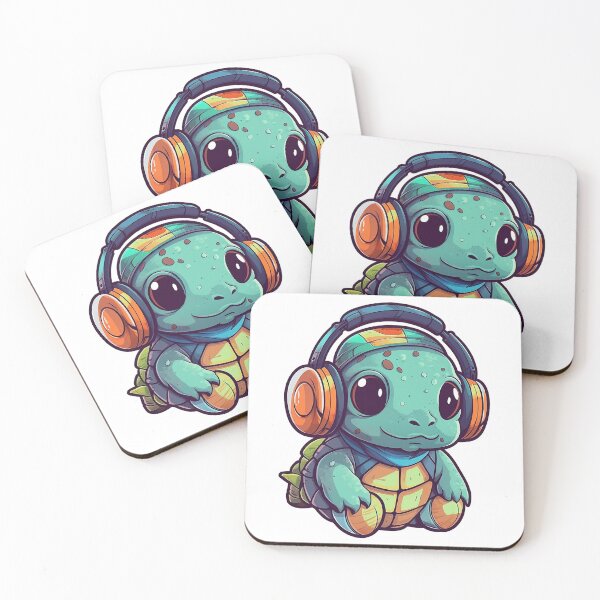 Item preview, Cute Turtle Wearing Headphones designed and sold by SharpCookie.