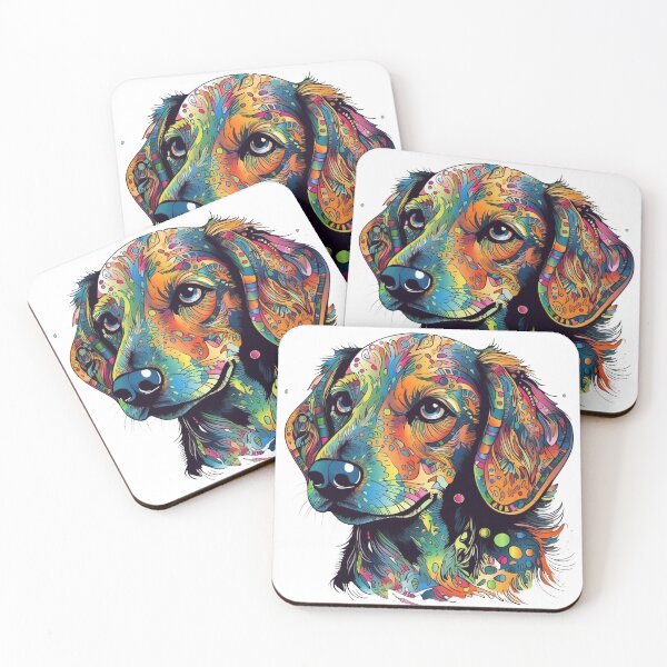 Item preview, Dazzling Dachshund Digital masterpiecework - Adorable Canine Creation with Quirky Whimsical Fun! designed and sold by DooodleGod.