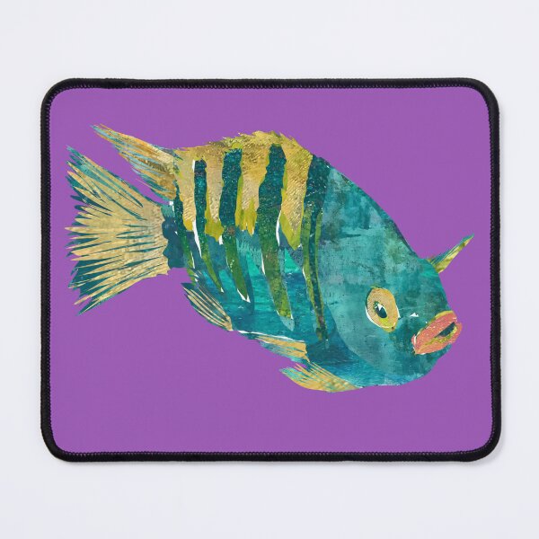 Item preview, Blue and Yellow Marine Saltwater Fish designed and sold by ginaisarty.