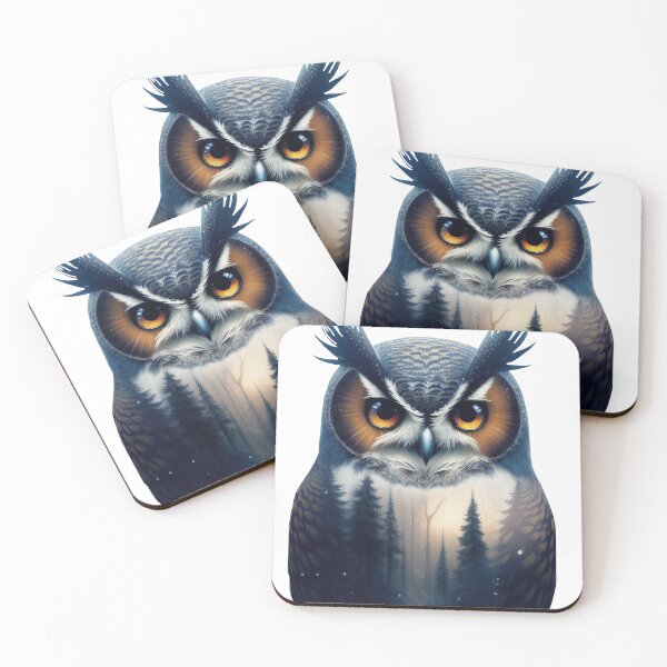 Item preview, double exposure of forest in owl designed and sold by Harmonysens.