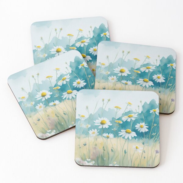 Item preview, Wall Art Watercolor - Field of Daisies designed and sold by AOCollections.
