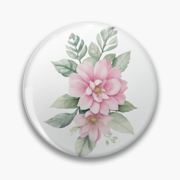 Item preview, watercolor peony like flower designed and sold by Harmonysens.
