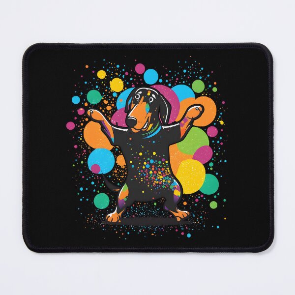 Item preview, Colorful Kawaii Dancing Dobermann designed and sold by Leonardo Palumbo.