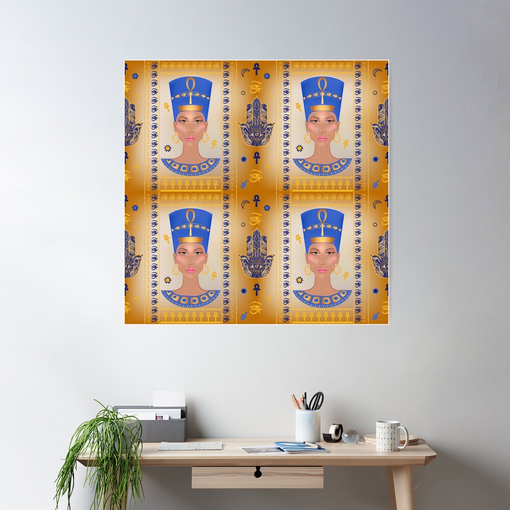 Pop-Art Nefertiti posters in recycled picture buy frames