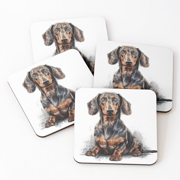 Artikelvorschau, Playful & Loyal Dachshund artwork - A Photo-Realistic Portrait for Canine Lovers & entworfen und verkauft von DooodleGod.