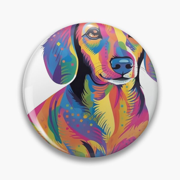 Aperçu de l'œuvre Doxie Pop : une œuvre d'art représentant un teckel, à la fois artistique et ludique créée et vendue par DooodleGod.