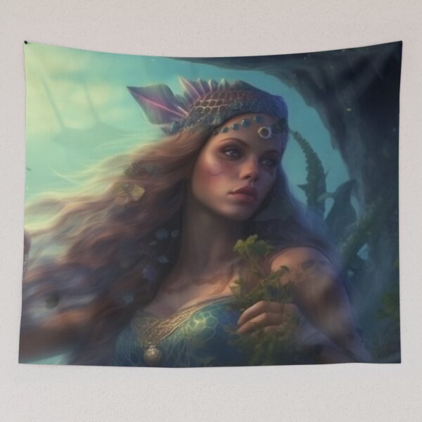 Item preview, Sea Enigma: The Pensive Beauty of the Mermaid designed and sold by Cris888.